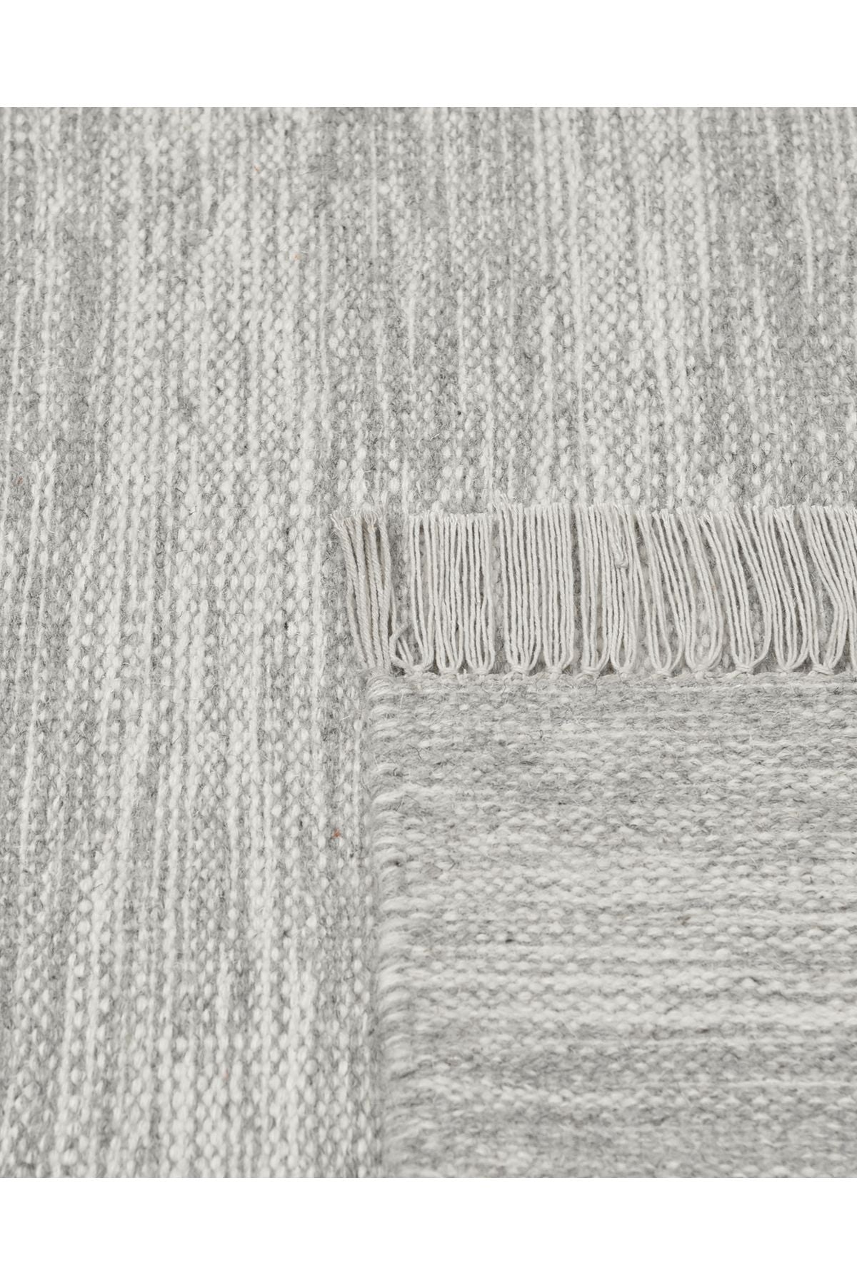 Louella Hand Woven Contemporary Striped Gray Area Rug Gray