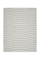 Louella Hand Woven Contemporary Striped Gray Area Rug Gray