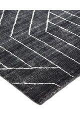 Kali Hand-Loomed Contemporary Geometric Gray Area Rug Gray