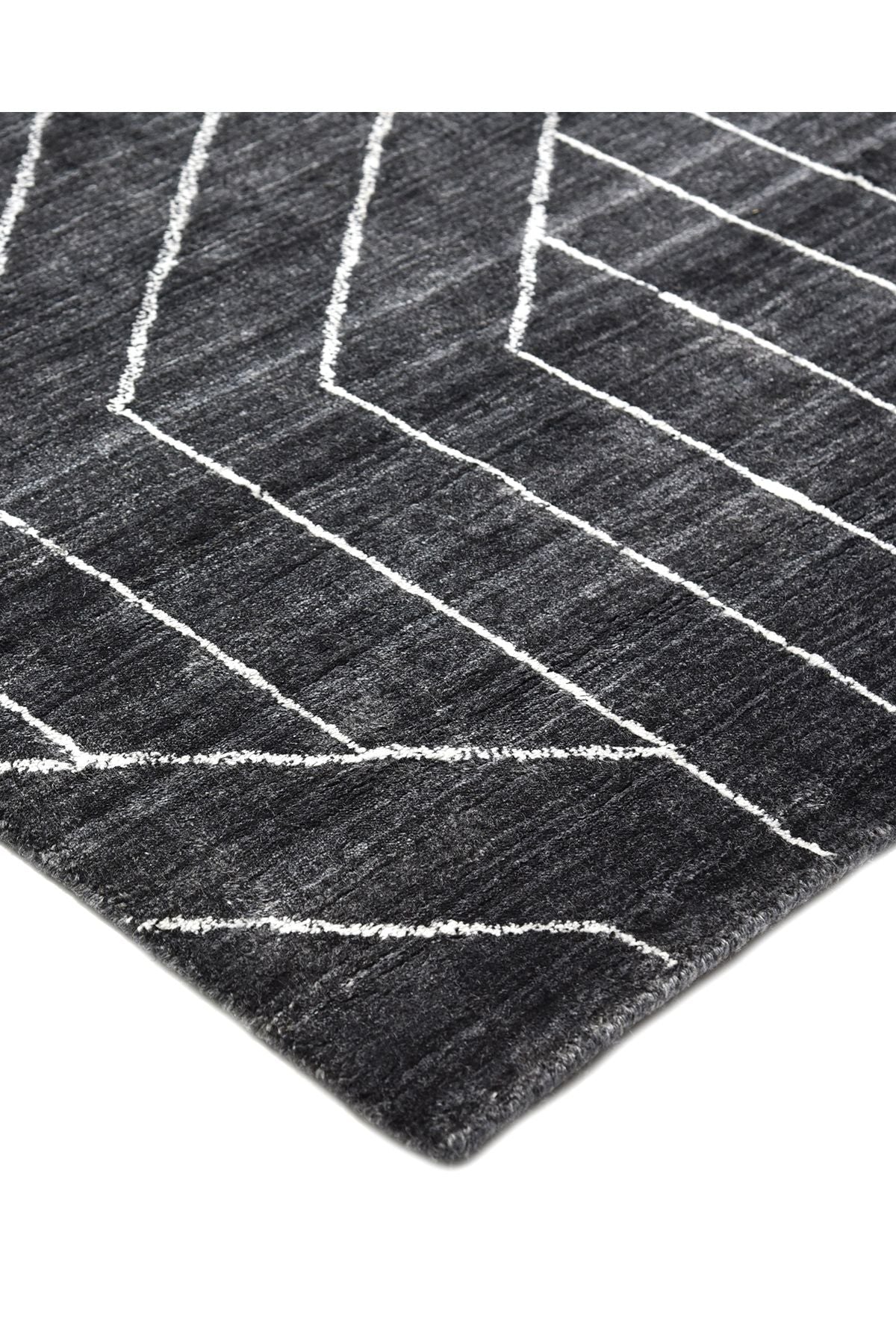 Kali Hand-Loomed Contemporary Geometric Gray Area Rug Gray