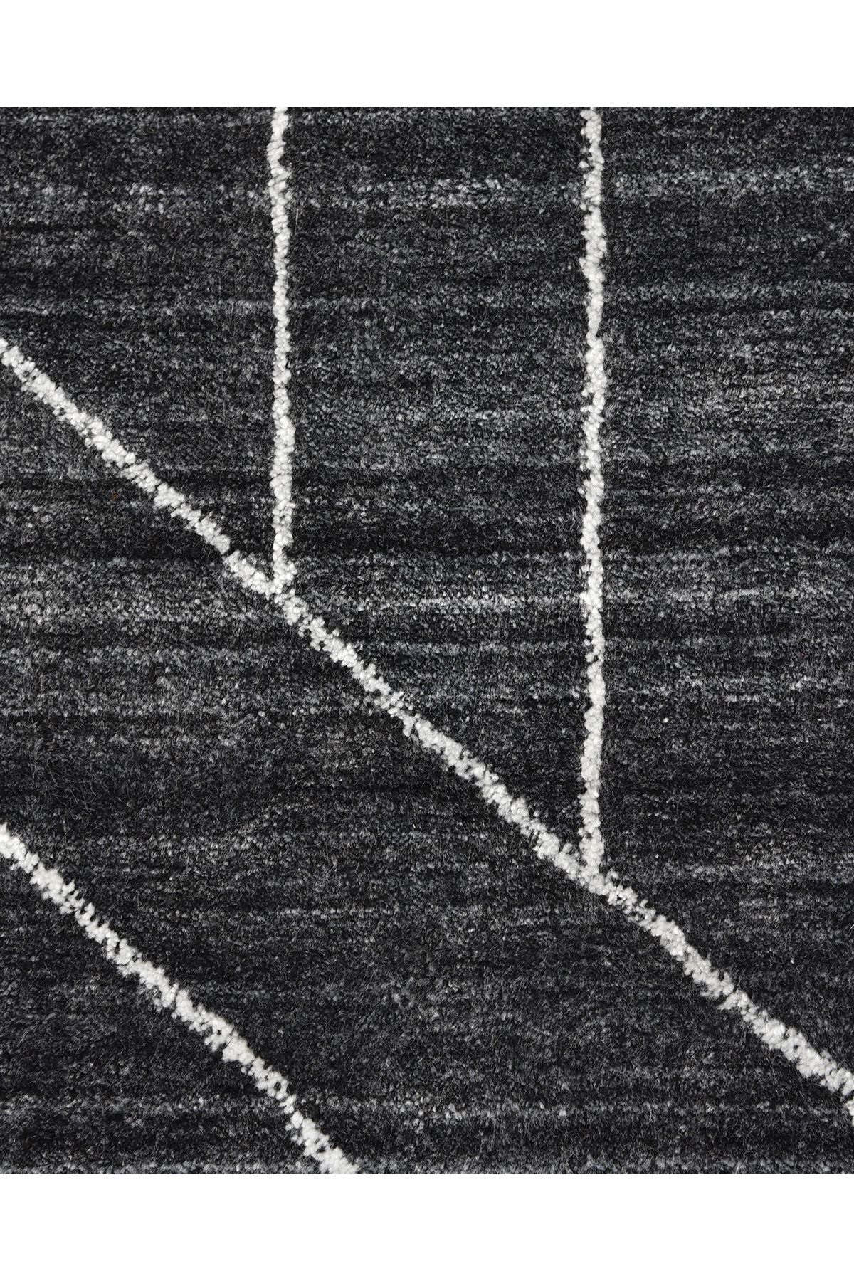 Kali Hand-Loomed Contemporary Geometric Gray Area Rug Gray