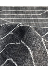 Kali Hand-Loomed Contemporary Geometric Gray Area Rug Gray