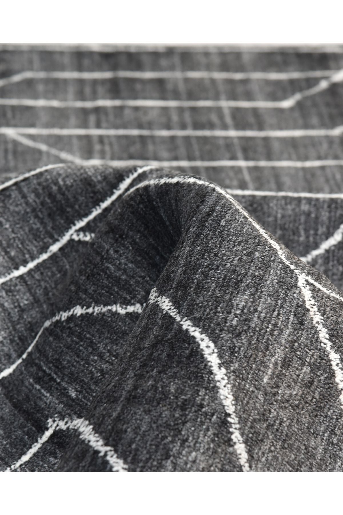 Kali Hand-Loomed Contemporary Geometric Gray Area Rug Gray