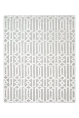 Rae Hand-Loomed Contemporary Trellis Gray Area Rug Gray