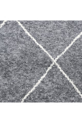Wallis Hand Knotted Bohemian Moroccan Gray Area Rug Gray