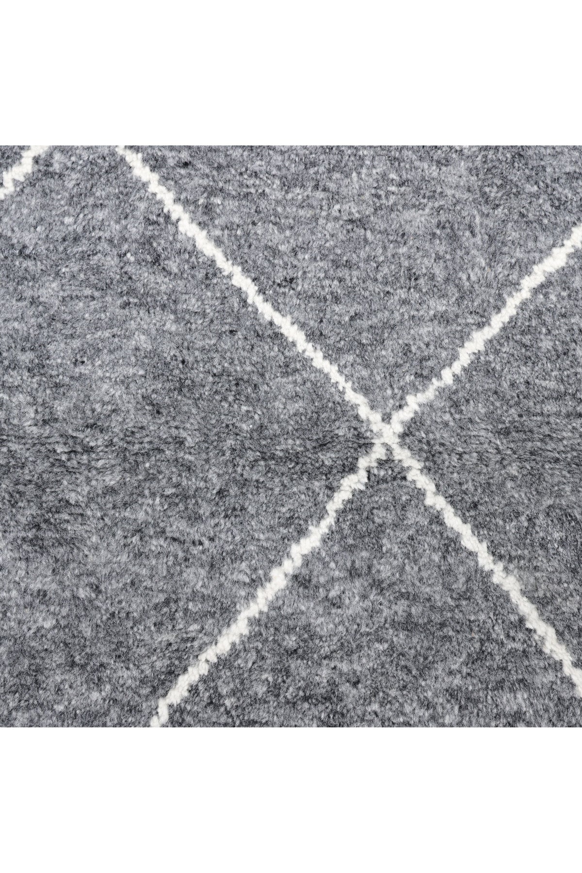 Wallis Hand Knotted Bohemian Moroccan Gray Area Rug Gray