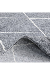 Wallis Hand Knotted Bohemian Moroccan Gray Area Rug Gray