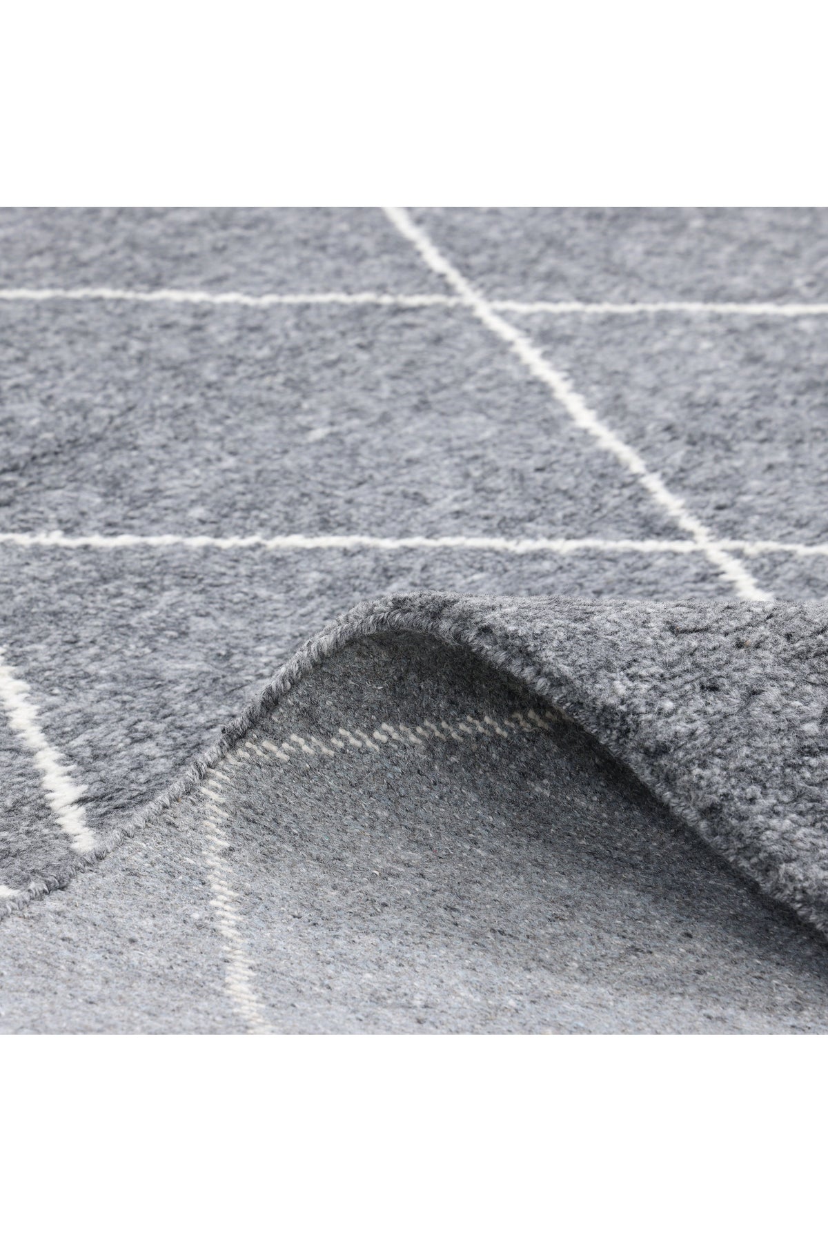 Wallis Hand Knotted Bohemian Moroccan Gray Area Rug Gray