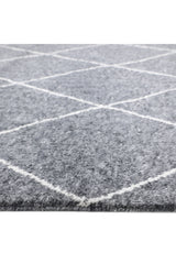 Wallis Hand Knotted Bohemian Moroccan Gray Area Rug Gray