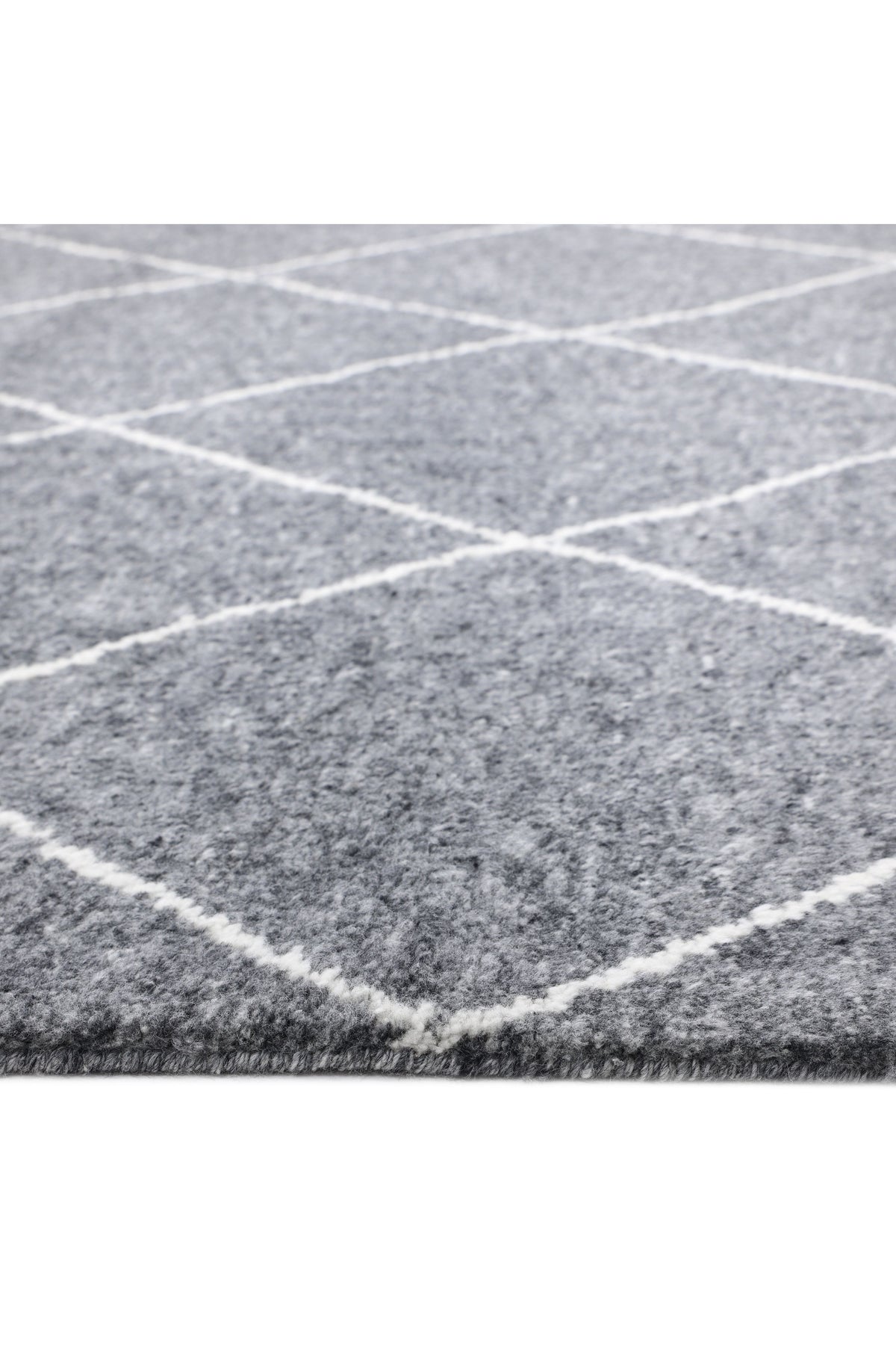 Wallis Hand Knotted Bohemian Moroccan Gray Area Rug Gray