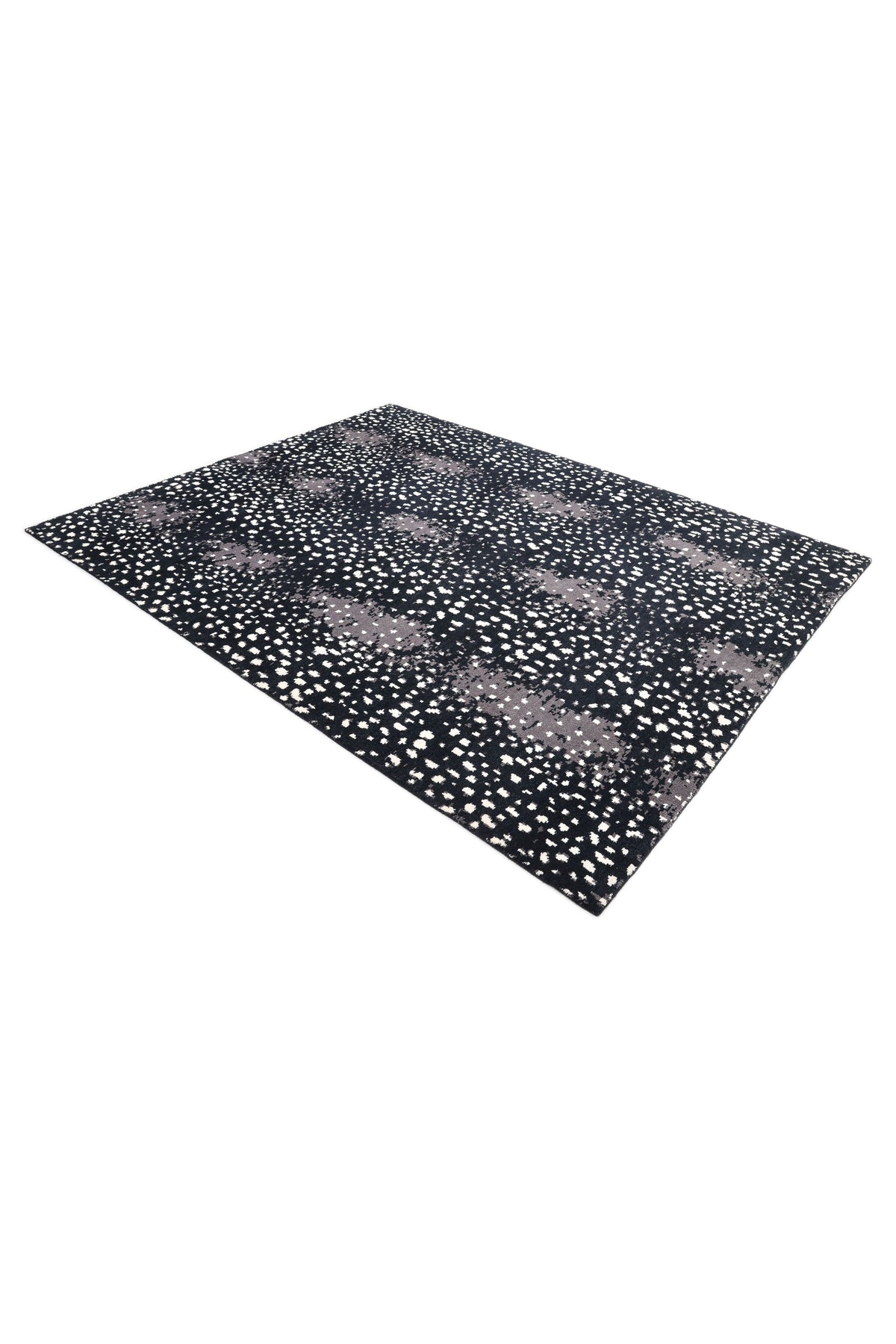 Louis Hand Knotted Contemporary Animal Black Area Rug Black