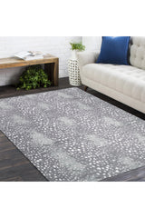 Louis Hand Knotted Contemporary Animal Gray Area Rug Gray