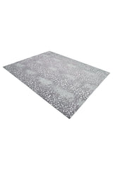 Louis Hand Knotted Contemporary Animal Gray Area Rug Gray