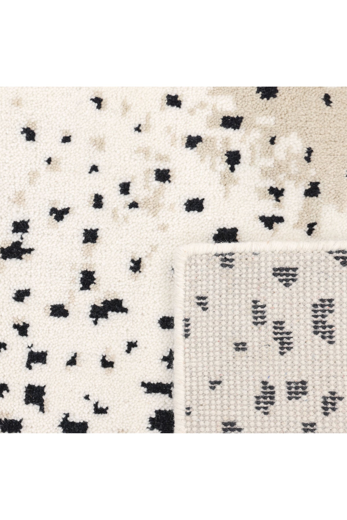Louis Hand Knotted Contemporary Animal Ivory Area Rug Ivory