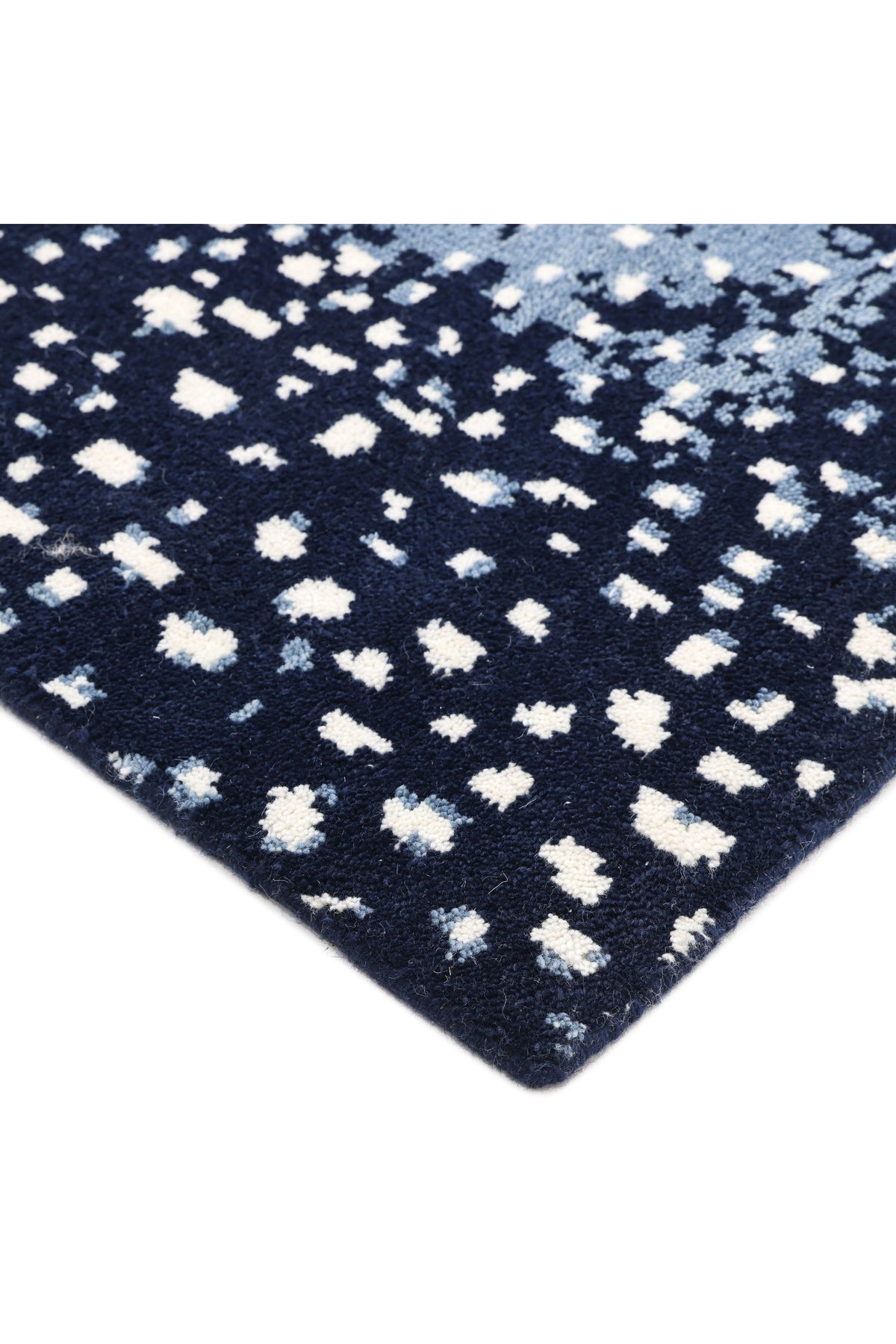 Louis Hand Knotted Contemporary Animal Blue Area Rug Blue