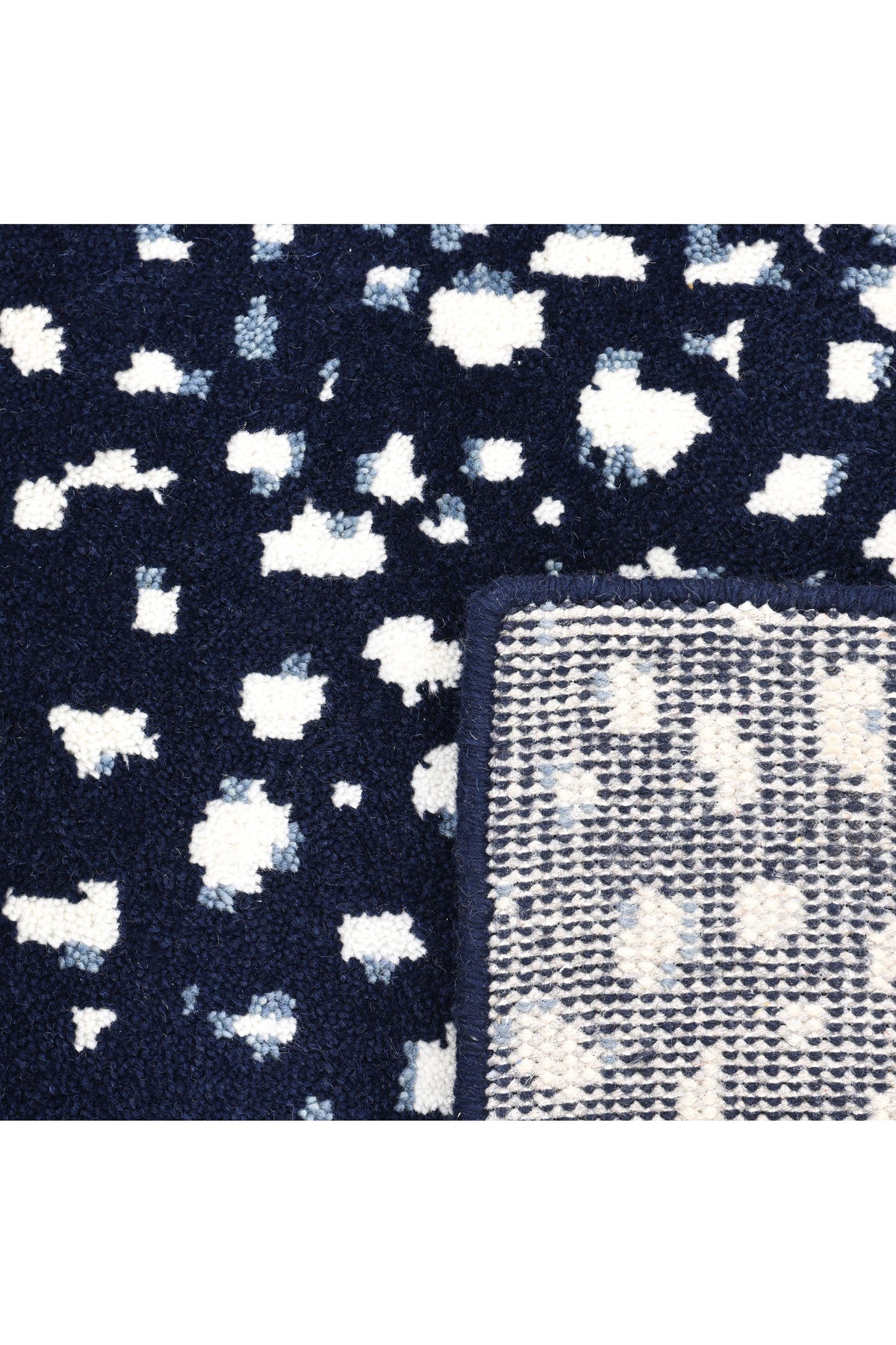 Louis Hand Knotted Contemporary Animal Blue Area Rug Blue