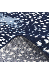 Louis Hand Knotted Contemporary Animal Blue Area Rug Blue