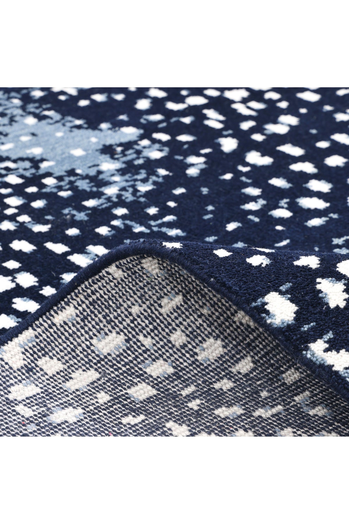Louis Hand Knotted Contemporary Animal Blue Area Rug Blue