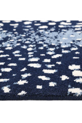 Louis Hand Knotted Contemporary Animal Blue Area Rug Blue