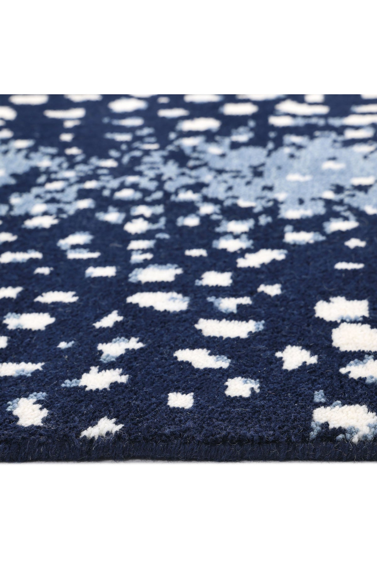 Louis Hand Knotted Contemporary Animal Blue Area Rug Blue