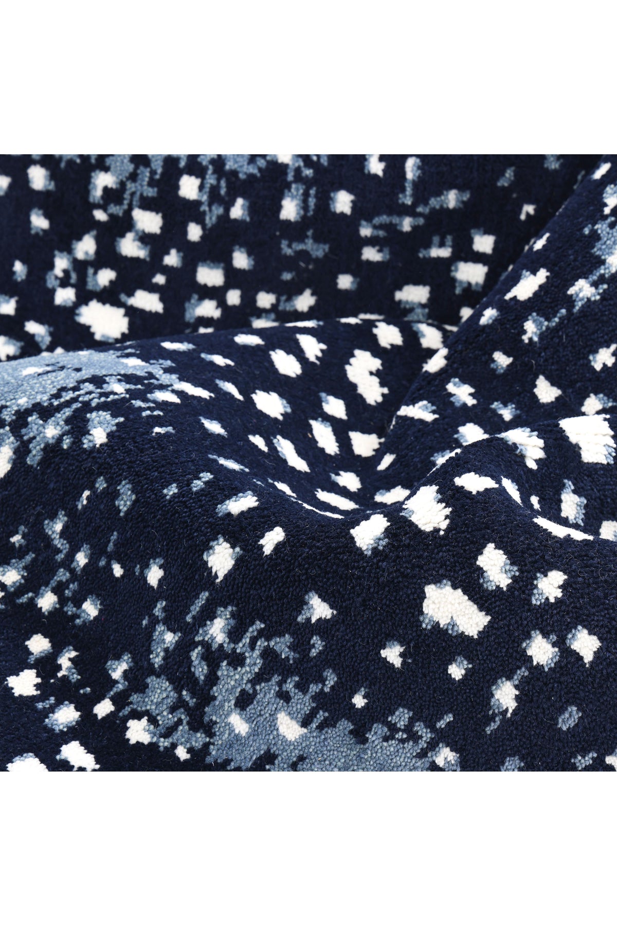 Louis Hand Knotted Contemporary Animal Blue Area Rug Blue
