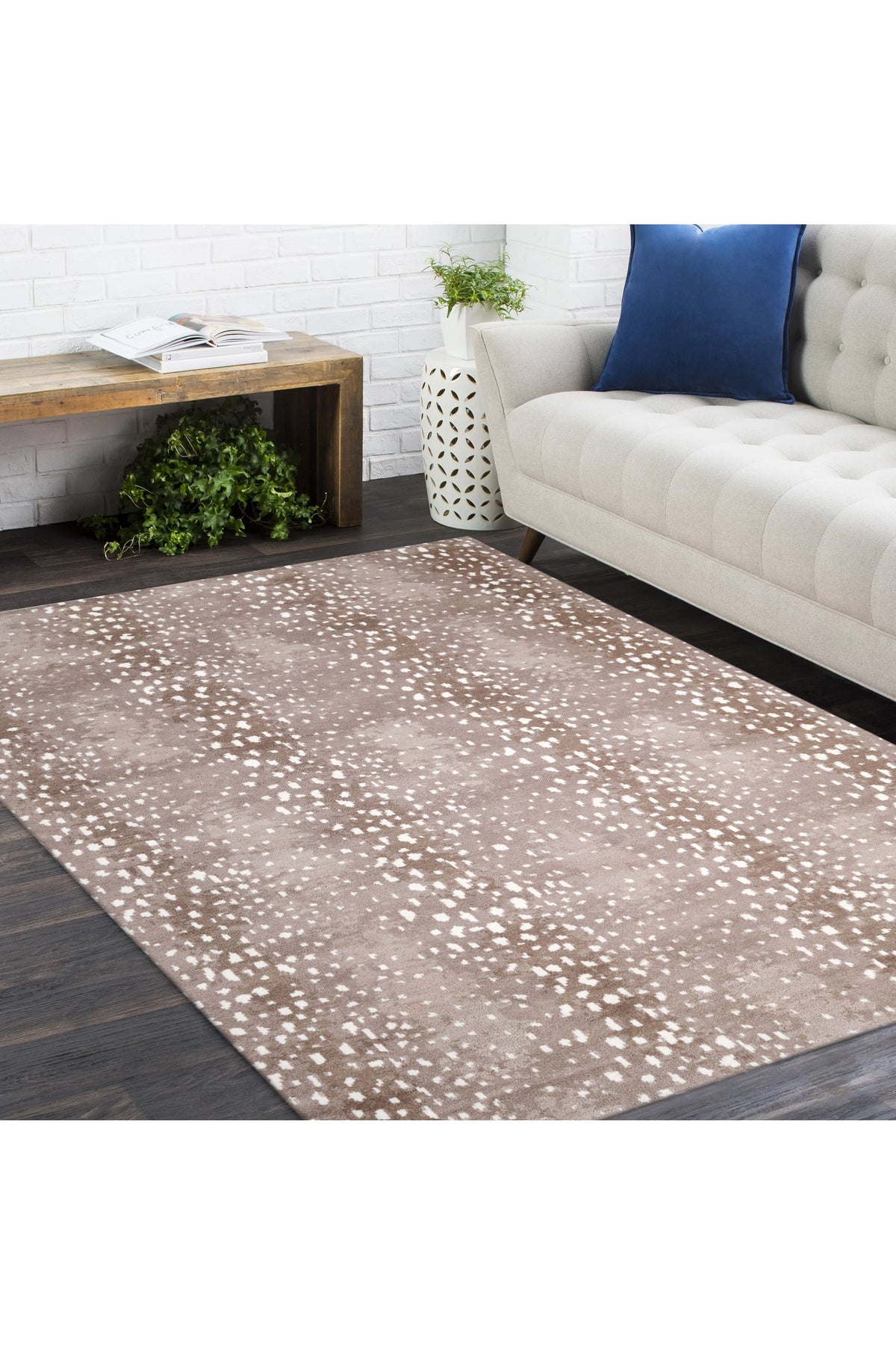 Louis Hand Knotted Contemporary Animal Brown Area Rug Brown