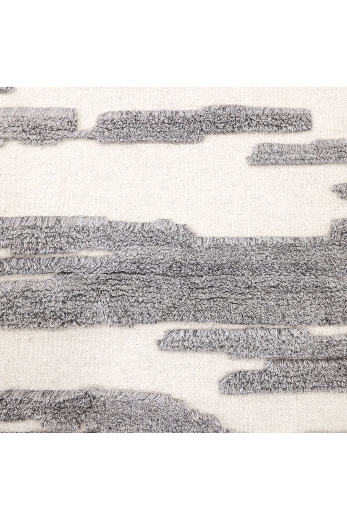 Maverick Hand Knotted Contemporary Geometric Gray Area Rug Gray