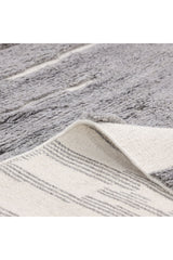 Maverick Hand Knotted Contemporary Geometric Gray Area Rug Gray