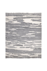 Maverick Hand Knotted Contemporary Geometric Gray Area Rug Gray