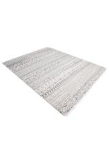 Thomas Hand Knotted Bohemian Moroccan Gray Area Rug Gray