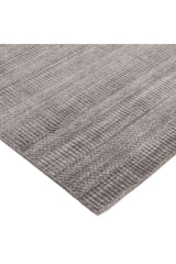 Sanam Hand-Loomed Contemporary Striped Brown Area Rug Brown
