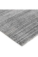 Sanam Hand-Loomed Contemporary Striped Gray Area Rug Gray