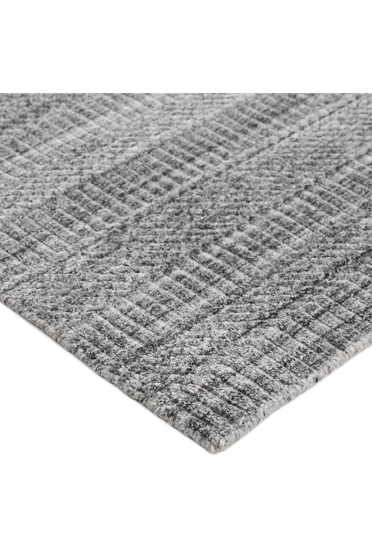 Sanam Hand-Loomed Contemporary Striped Gray Area Rug Gray