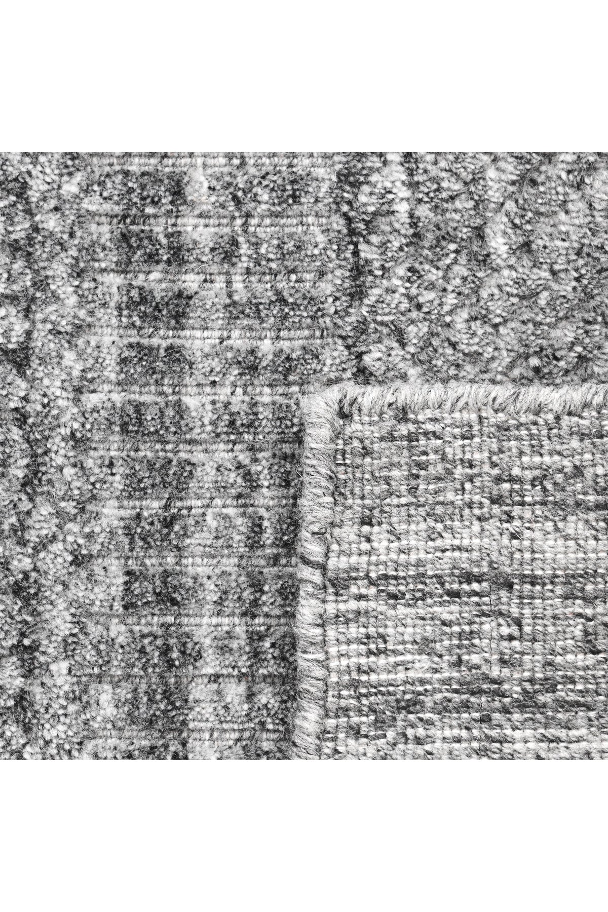 Sanam Hand-Loomed Contemporary Striped Gray Area Rug Gray