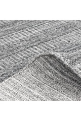 Sanam Hand-Loomed Contemporary Striped Gray Area Rug Gray