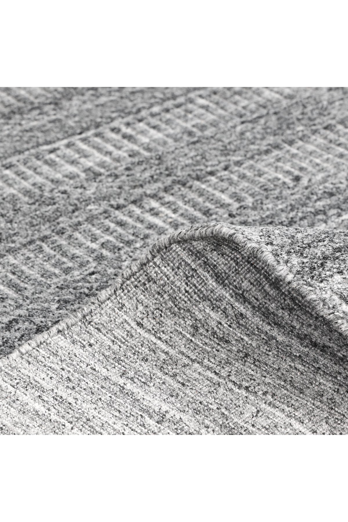 Sanam Hand-Loomed Contemporary Striped Gray Area Rug Gray