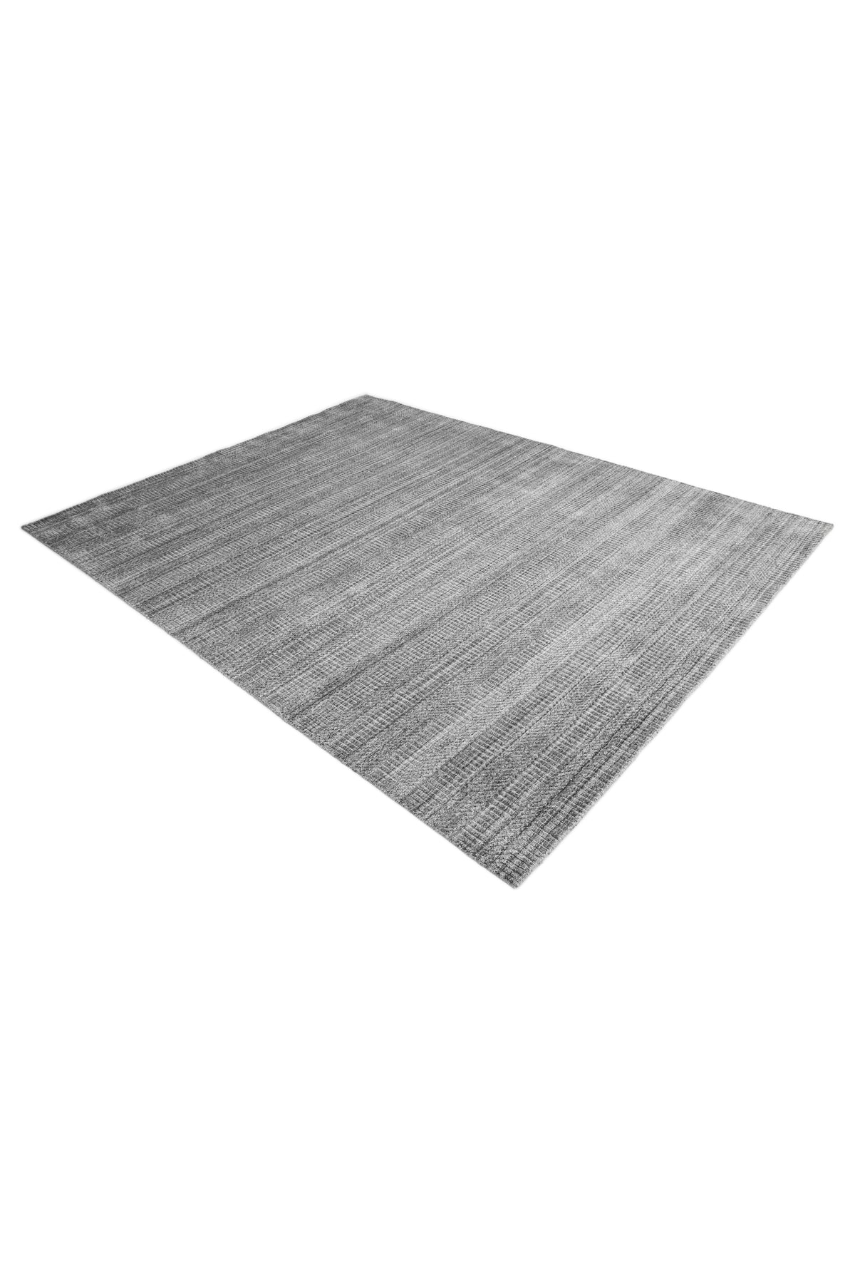 Sanam Hand-Loomed Contemporary Striped Gray Area Rug Gray