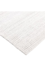 Sanam Hand-Loomed Contemporary Striped Ivory Area Rug Ivory