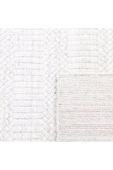 Sanam Hand-Loomed Contemporary Striped Ivory Area Rug Ivory