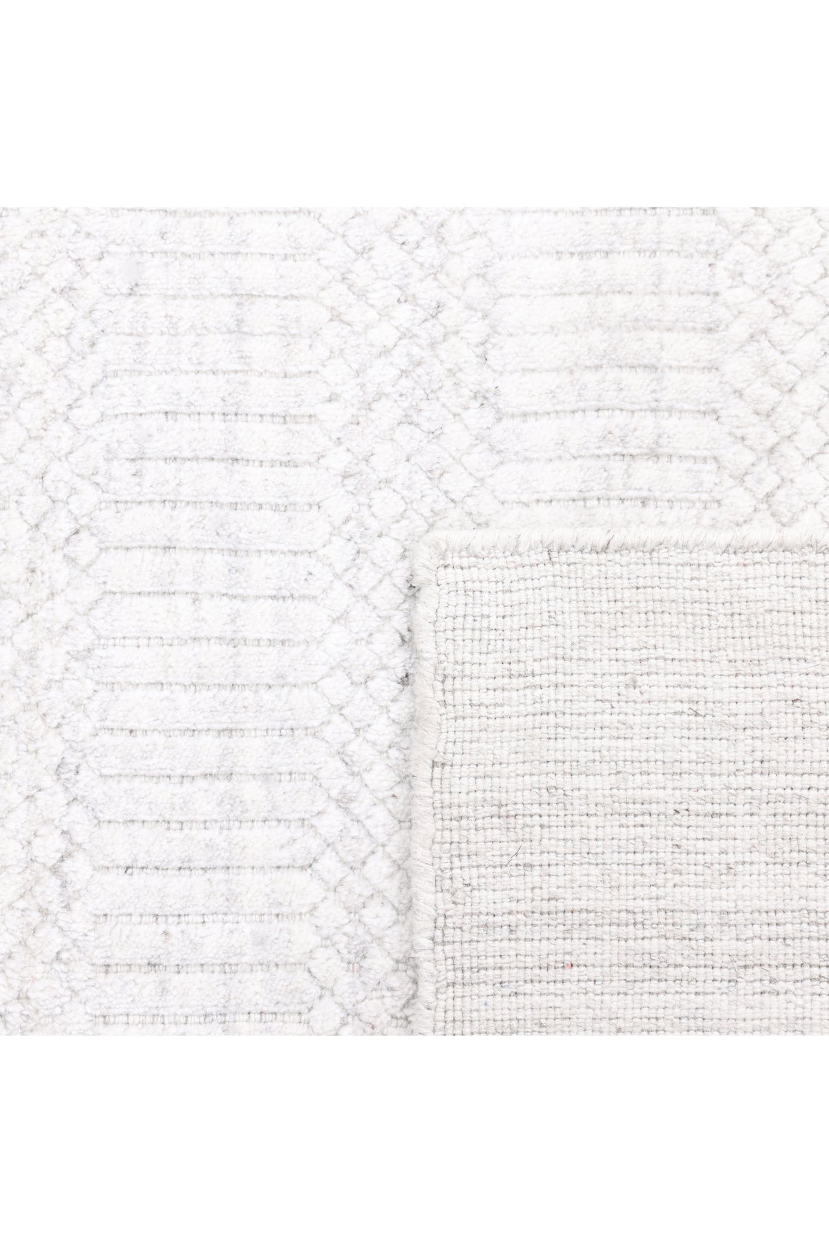 Sanam Hand-Loomed Contemporary Striped Ivory Area Rug Ivory