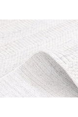 Sanam Hand-Loomed Contemporary Striped Ivory Area Rug Ivory