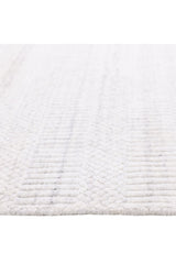 Sanam Hand-Loomed Contemporary Striped Ivory Area Rug Ivory