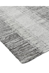 Levi Hand Woven Contemporary Striped Brown Area Rug Brown