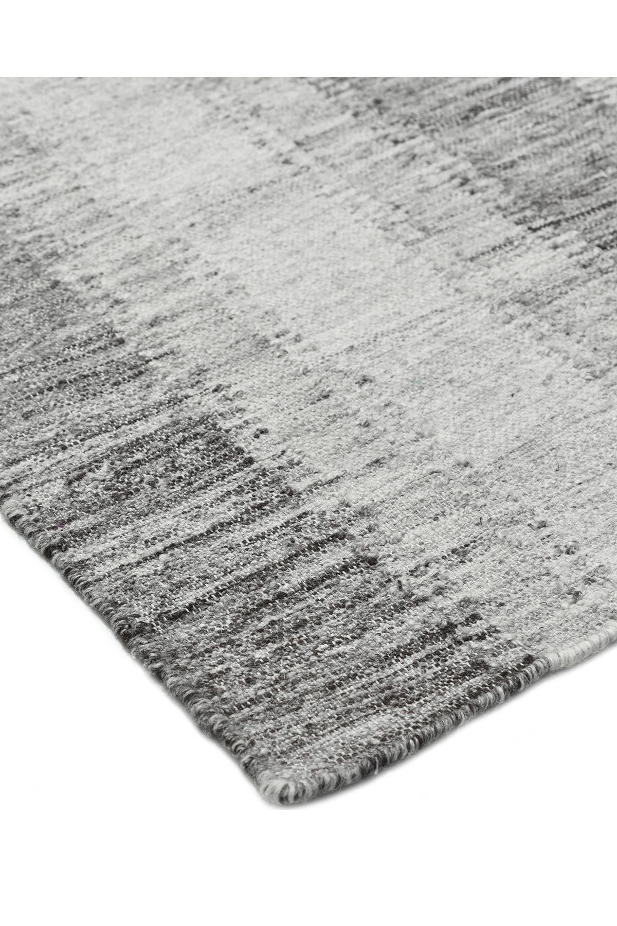 Levi Hand Woven Contemporary Striped Brown Area Rug Brown