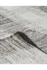 Levi Hand Woven Contemporary Striped Brown Area Rug Brown