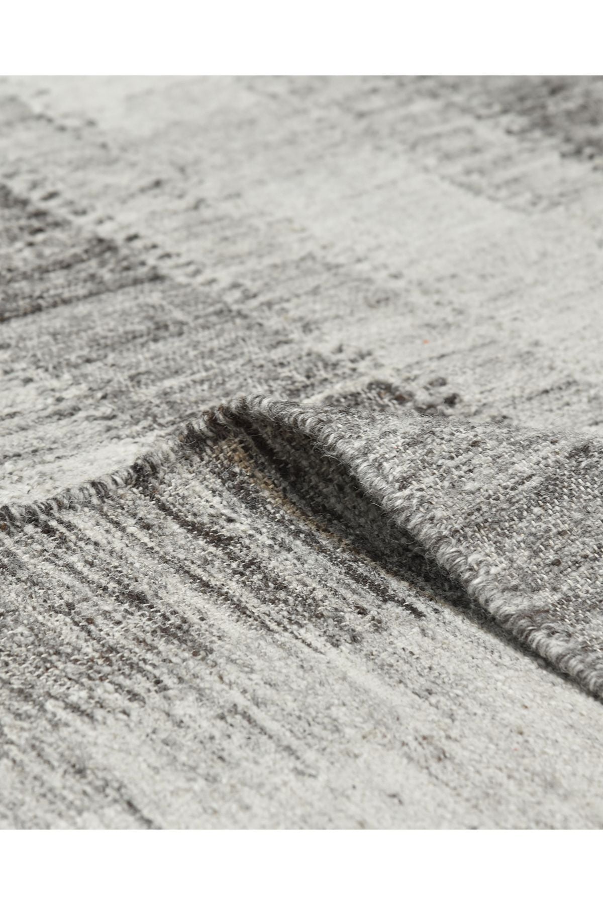 Levi Hand Woven Contemporary Striped Brown Area Rug Brown