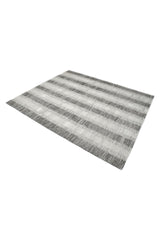 Levi Hand Woven Contemporary Striped Brown Area Rug Brown