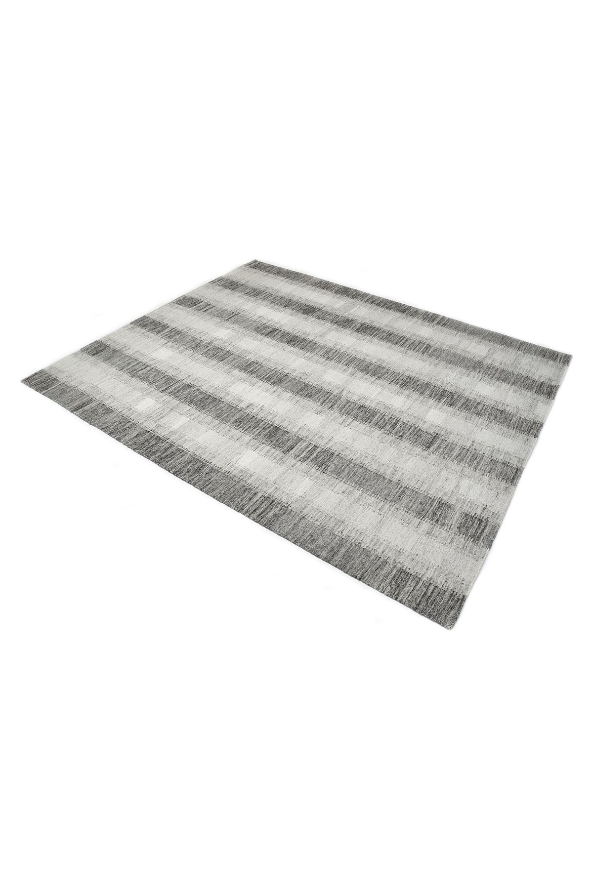 Levi Hand Woven Contemporary Striped Brown Area Rug Brown