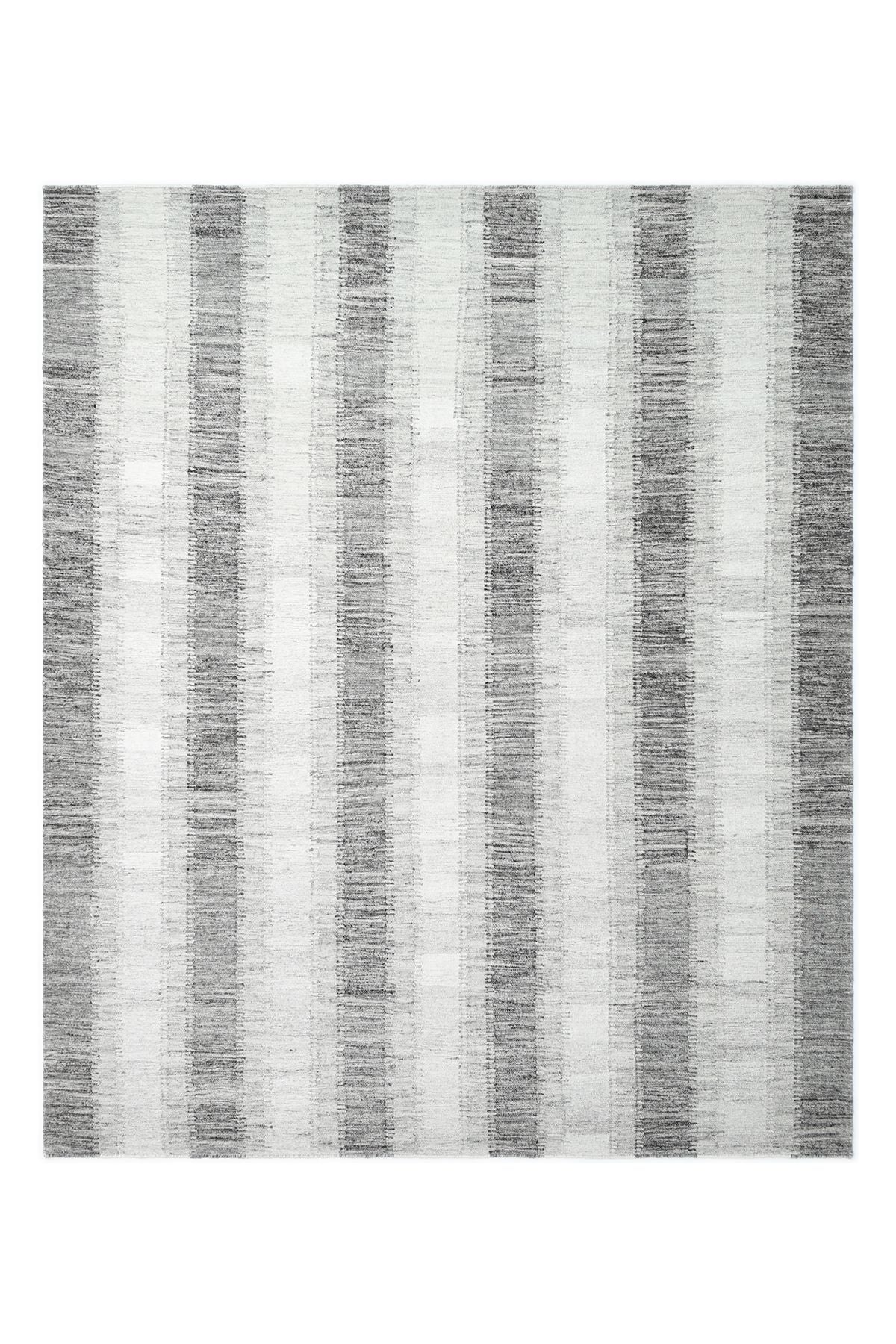 Levi Hand Woven Contemporary Striped Brown Area Rug Brown