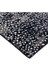 Arash Hand Knotted Contemporary Animal Black Area Rug Black
